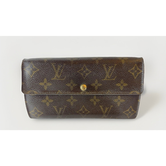 Authentic Louis Vuitton Monogram Portefeuille Sarah Unisex Long Wallet zipper - Picture 1 of 16